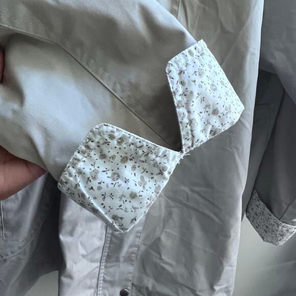 Vtg Blair Light Tan Cream Colored Coat Women 2XL Jacket Zipper Closure Polyester - Picture 3 of 8